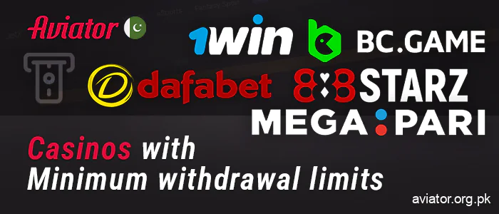 Online casinos with min withdrawals for Aviator players