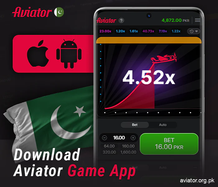 Play Aviator via the app - download for android and iOS