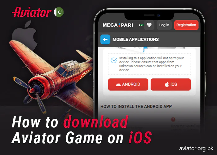 Instructions for downloading the Aviator app on iOS