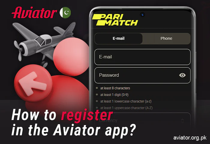 Create an account to play in the Aviator app