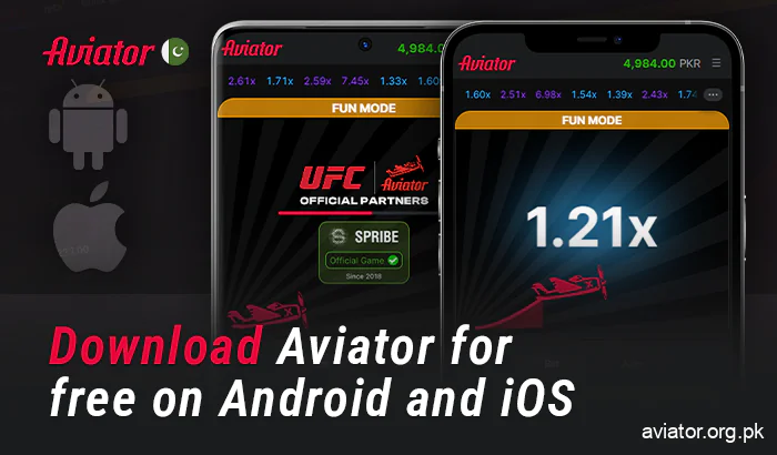 Play Aviator demo via the app - download for Android and iOS
