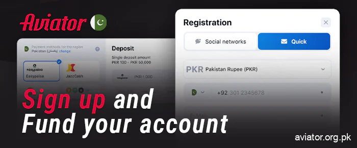 Create a casino account and fund your account before playing Aviator