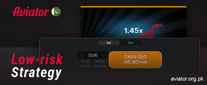 Place low-risk bets in online crash Aviator