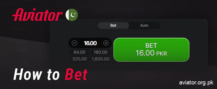 How to place a bet in Aviator