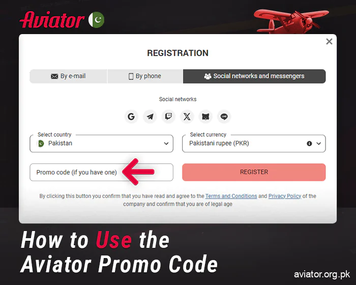 How to enter a promo code to play Aviator online