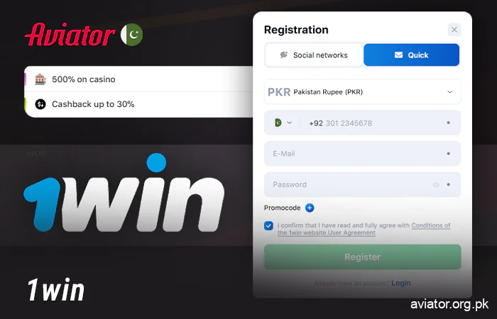Benefits for registering at 1Win Casino with Aviator