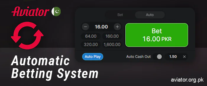Automatic betting system in Aviator